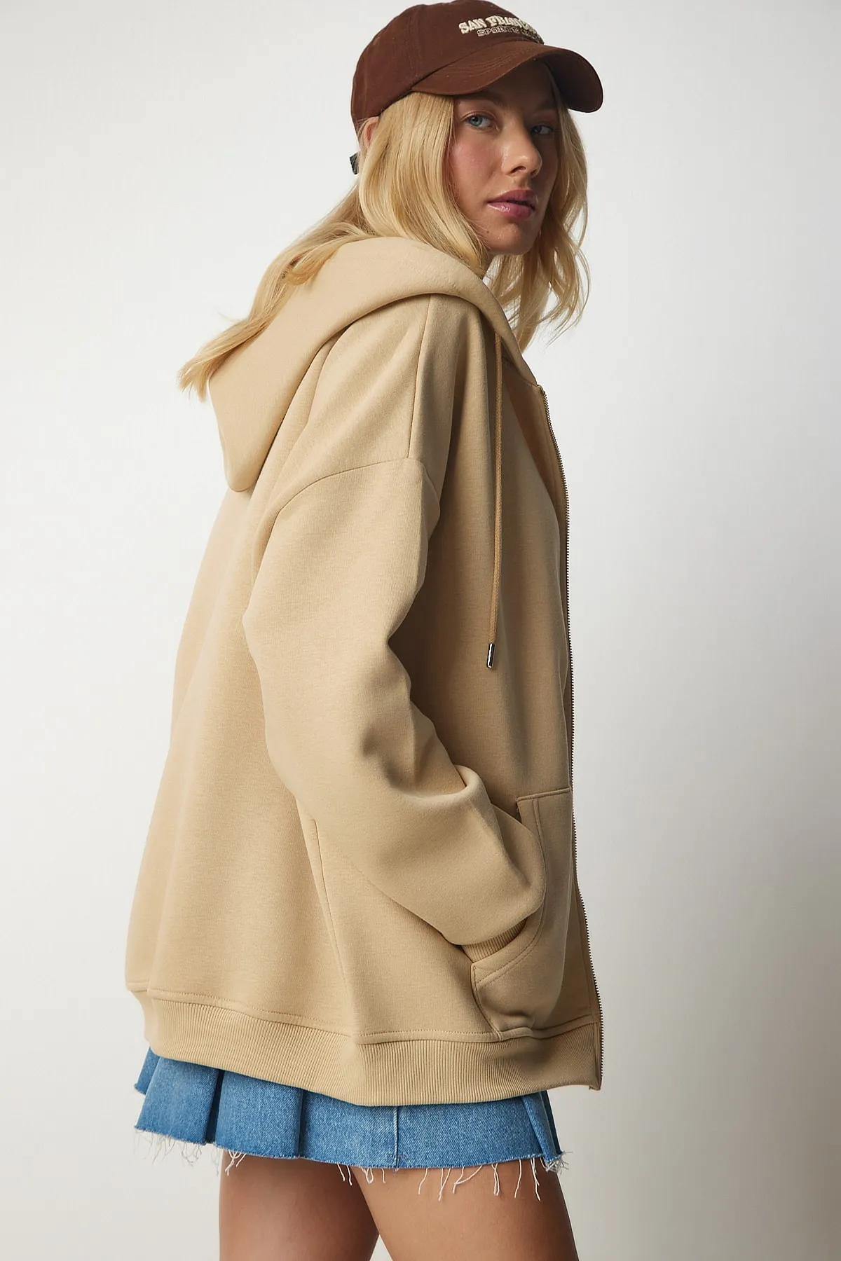 Happiness İstanbul  Sweatshirt - Braun - Oversized