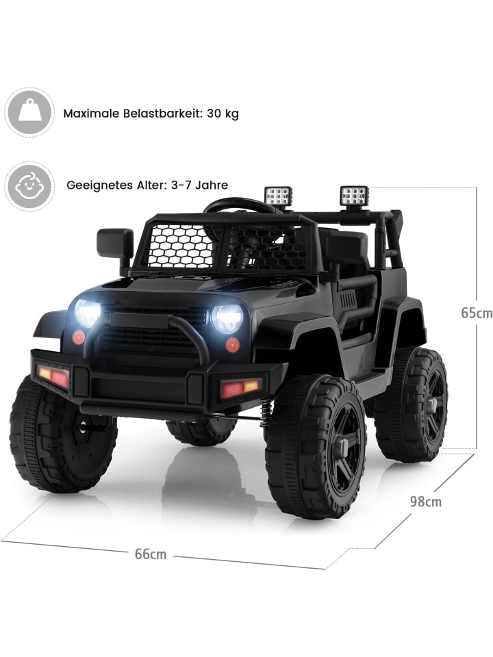 COSTWAY 12V Elektroauto 3-7 Jahren in Schwarz günstig kaufen onesize