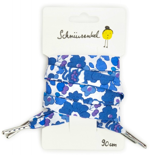 French Freluch ~ Baumwoll Schnürsenkel ~ Blue Porcelain