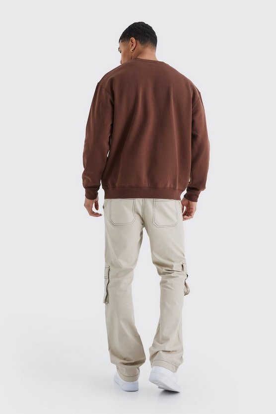 Slim-Fit Hose mit Cargo-Taschen und Kontrast-Naht