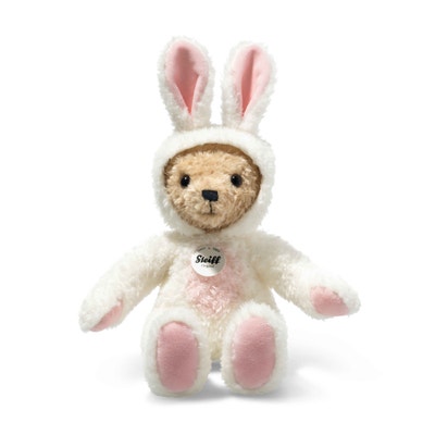 Hoodie-Teddybär Hase, 27 cm, weiß