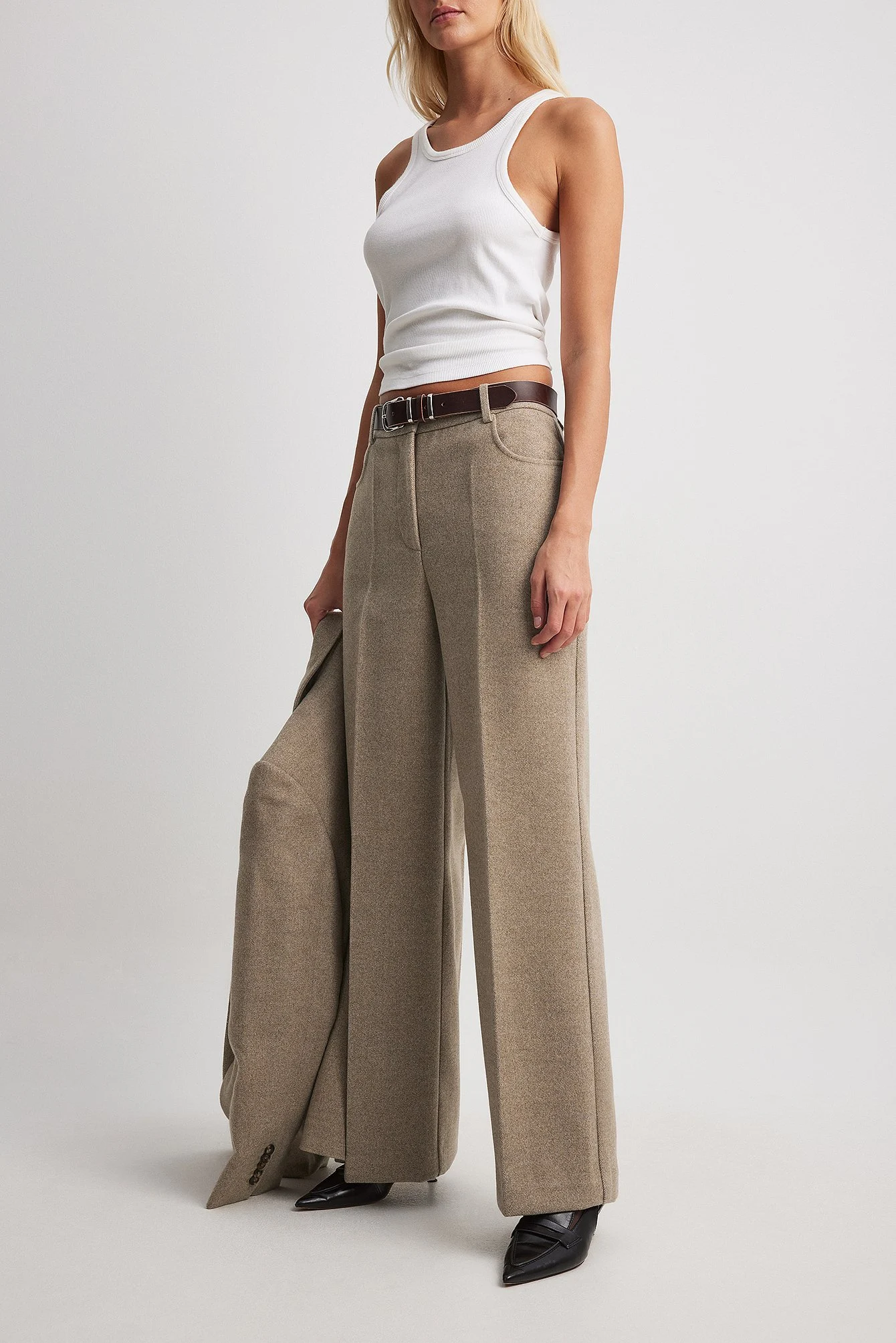 Anzughose mit mittelhoher Taille