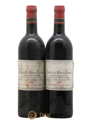 Château Haut-Bailly Cru Classé de Graves  1977 - Lot de 2 Bouteilles