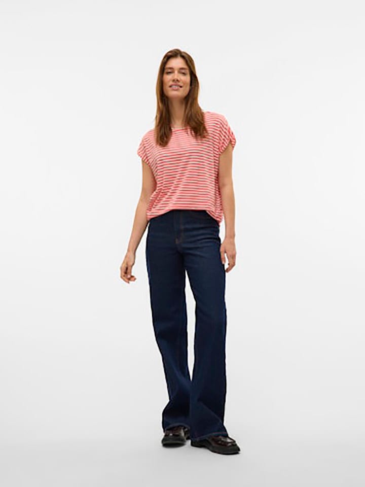 Vero Moda Shirt in Rot/ Weiß günstig kaufen