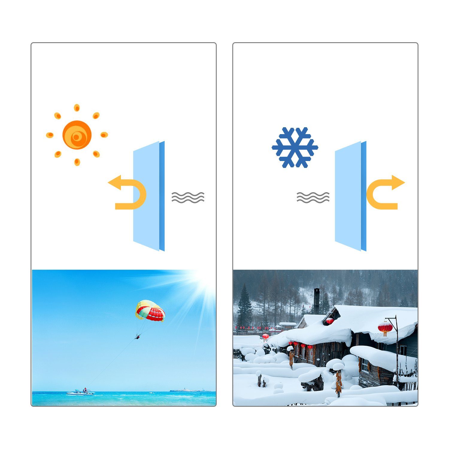 Fensterfolie Sichtschutzfolie Fensterfolie Spiegelfolie Selbstklebender Sonnenschut, Lospitch
