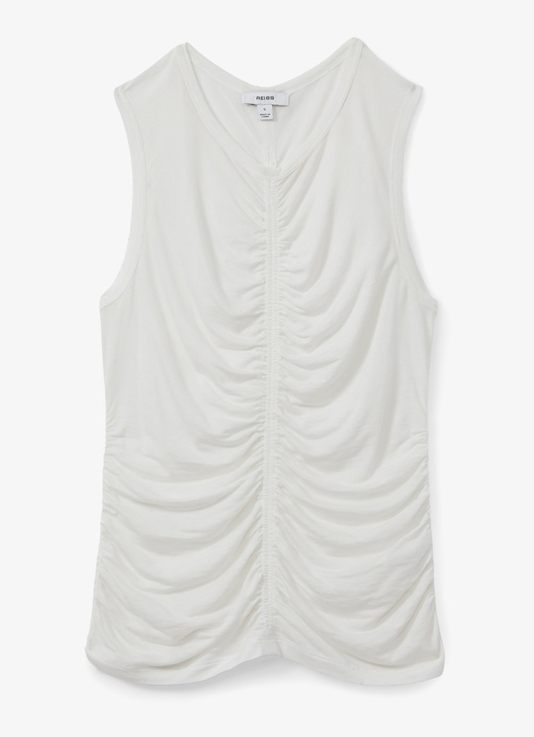 Top Simone de Reiss in misto lana con dettagli a pieghe