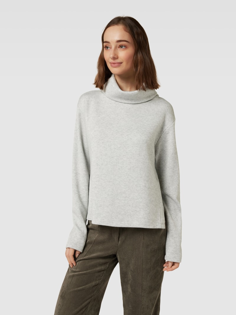 Sweatshirt in Melange-Optik Modell 'Gingy' in hellgrau meliert