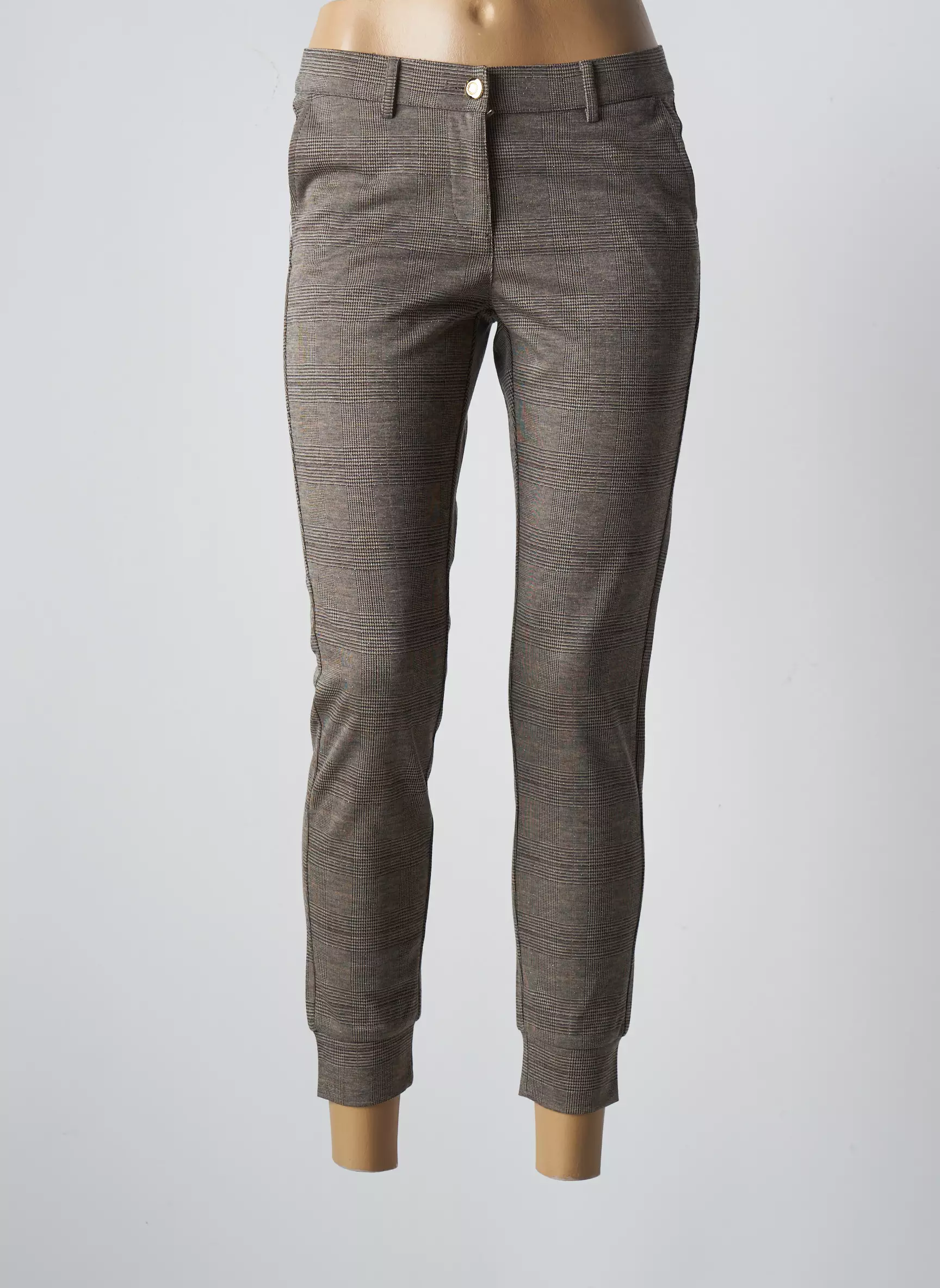 Lcdn Pantalon7 8 Femme couleur marron