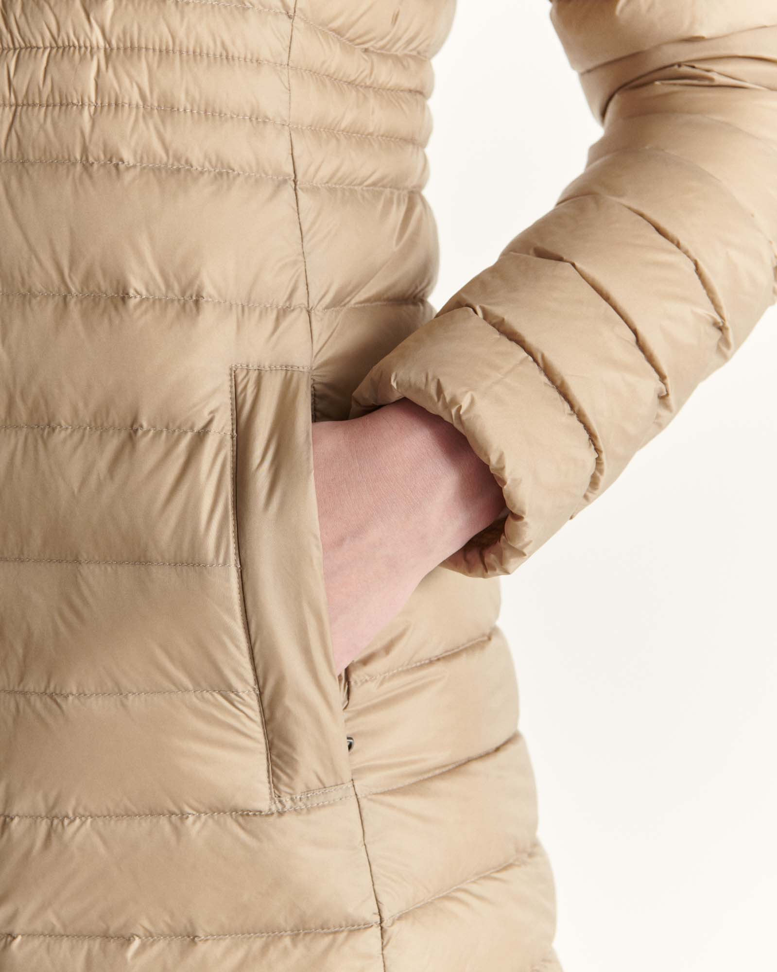 Doudoune longue à capuche Beige Vero 2.0