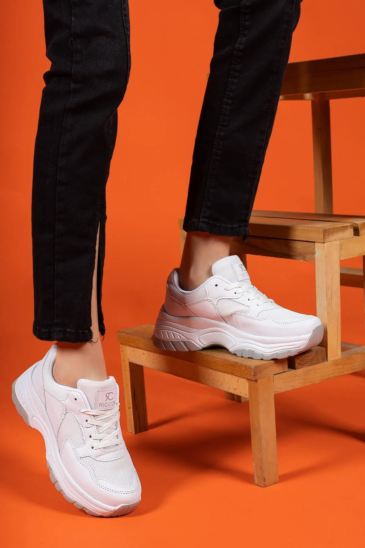 Riccon  Weiße Damen-Sneakers0012140