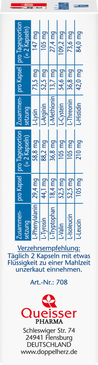 Aminosäuren Vital Kapseln 30 St., 27,2 g