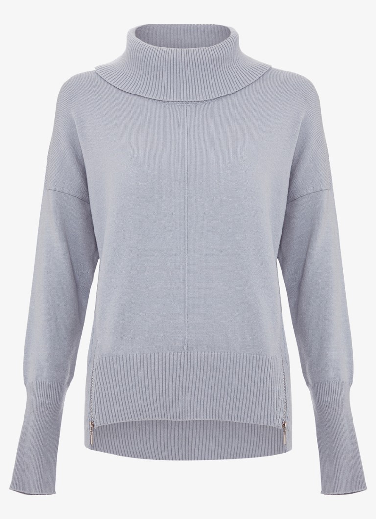Pulover Steph Phase Eight cu guler înalt și tiv elastic, tricotat fin