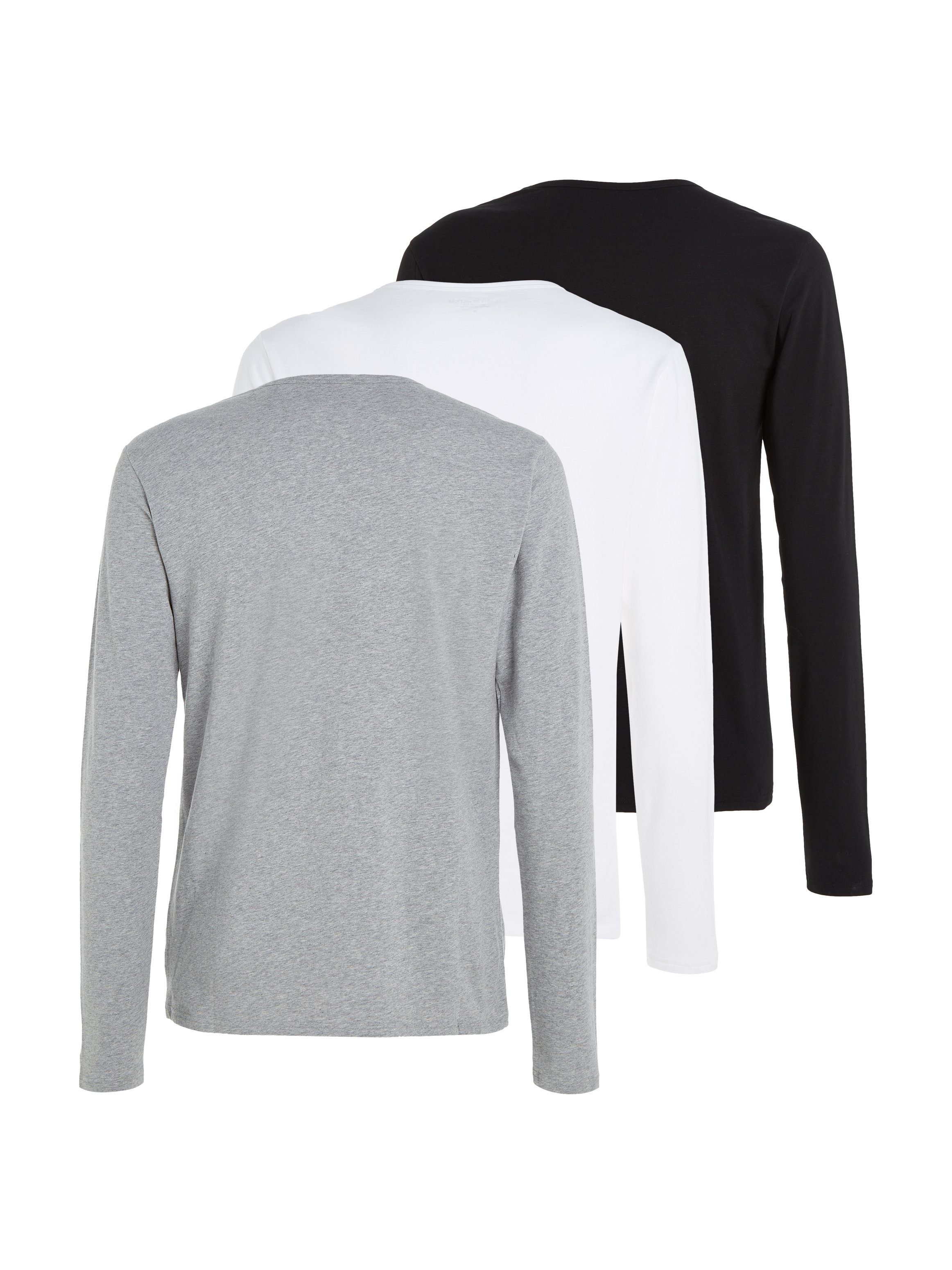 Tommy Hilfiger Underwear T-Shirt 3P LS Tee (Packung, 3er-Pack) mit Markenlabel