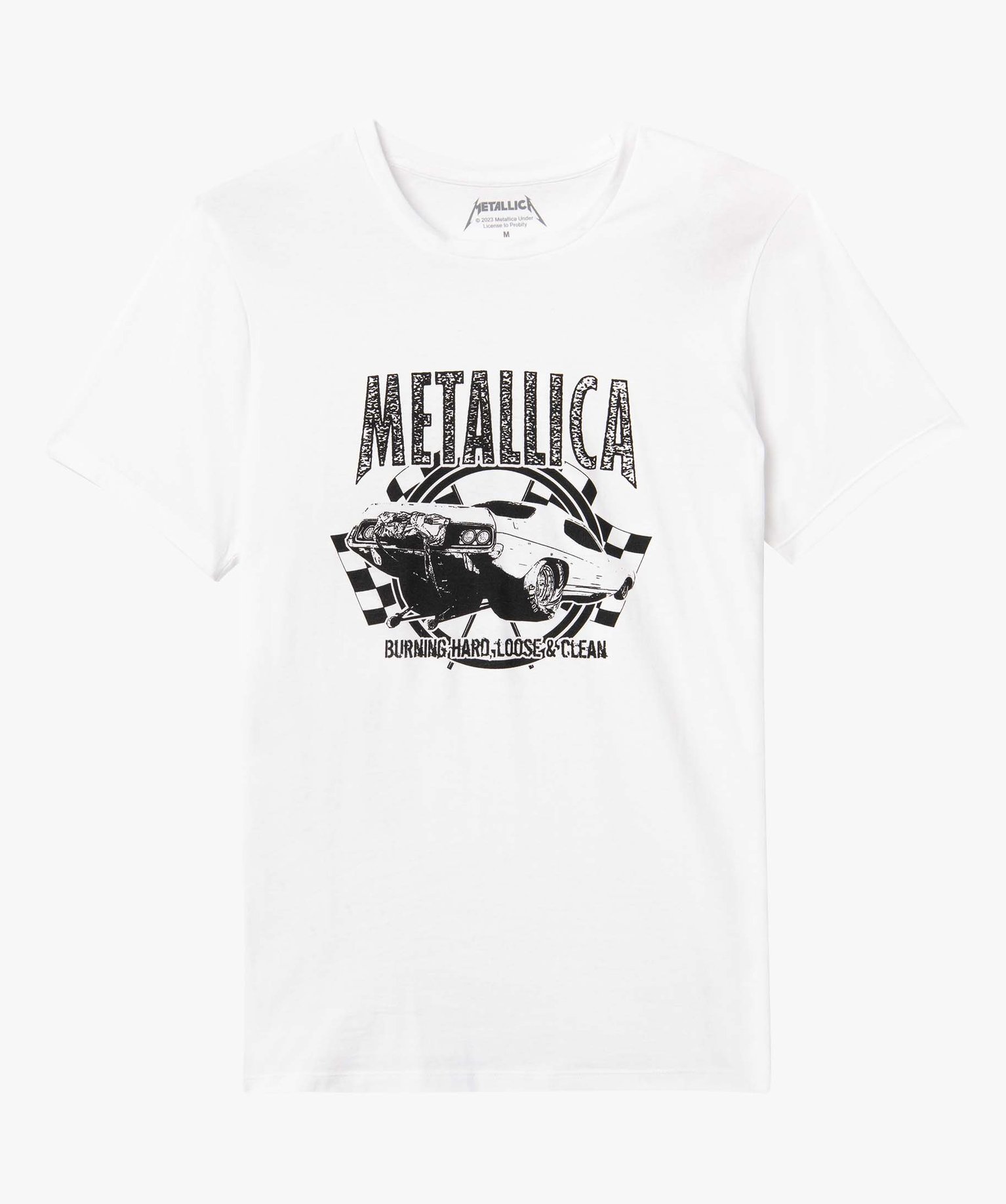 Tee-shirt homme avec motif sur l'avant - Metallica blanc | GEMO