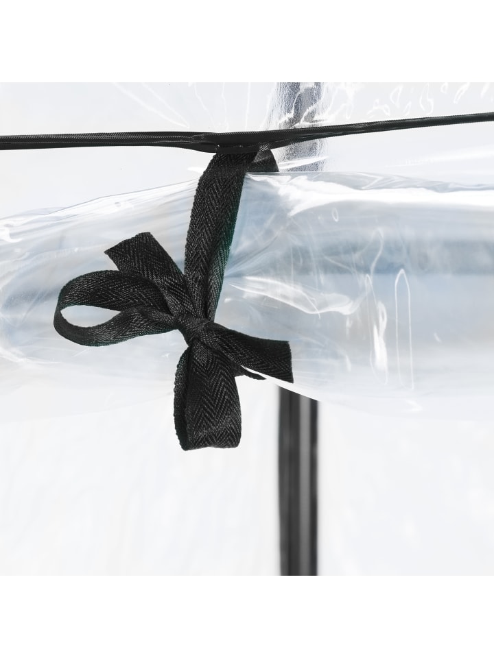 relaxdays Tomatengewächshaus in Transparent/ Schwarz - (B)100 x (H)150 x (T)50 cm günstig kaufen onesize