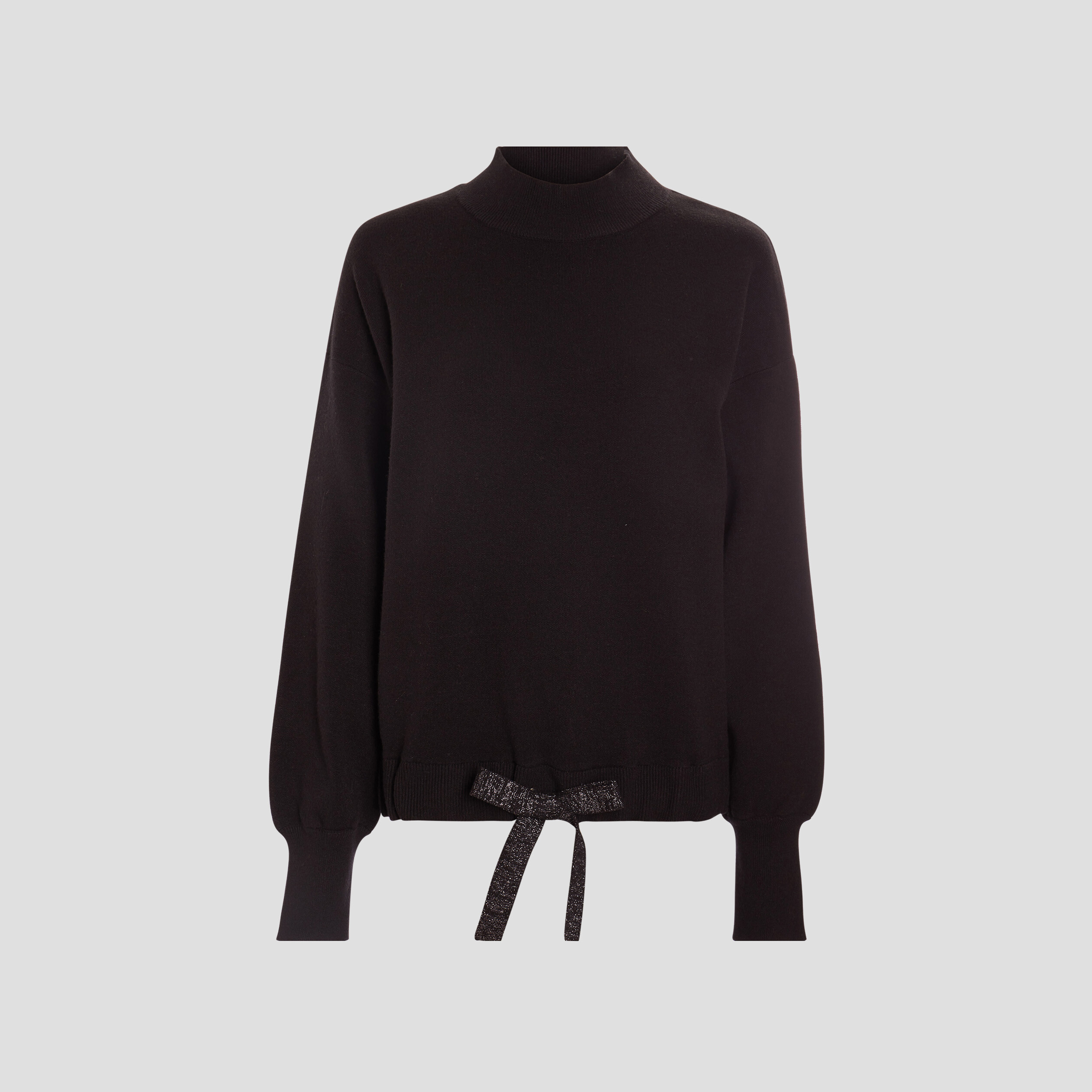 Pull avec col montant noir femme | La Halle
