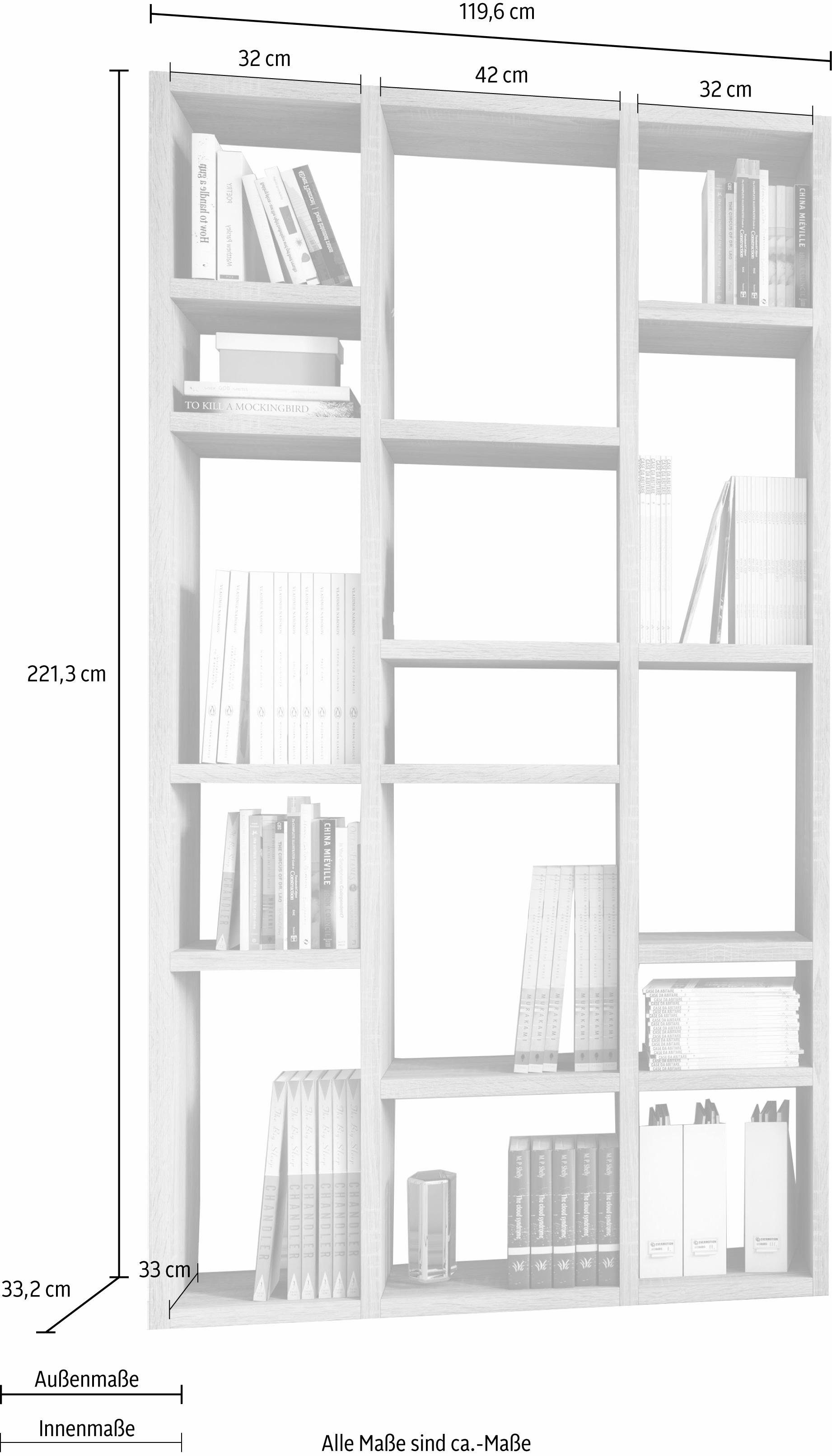 fif möbel Raumteilerregal TORO 384, Breite 120 cm