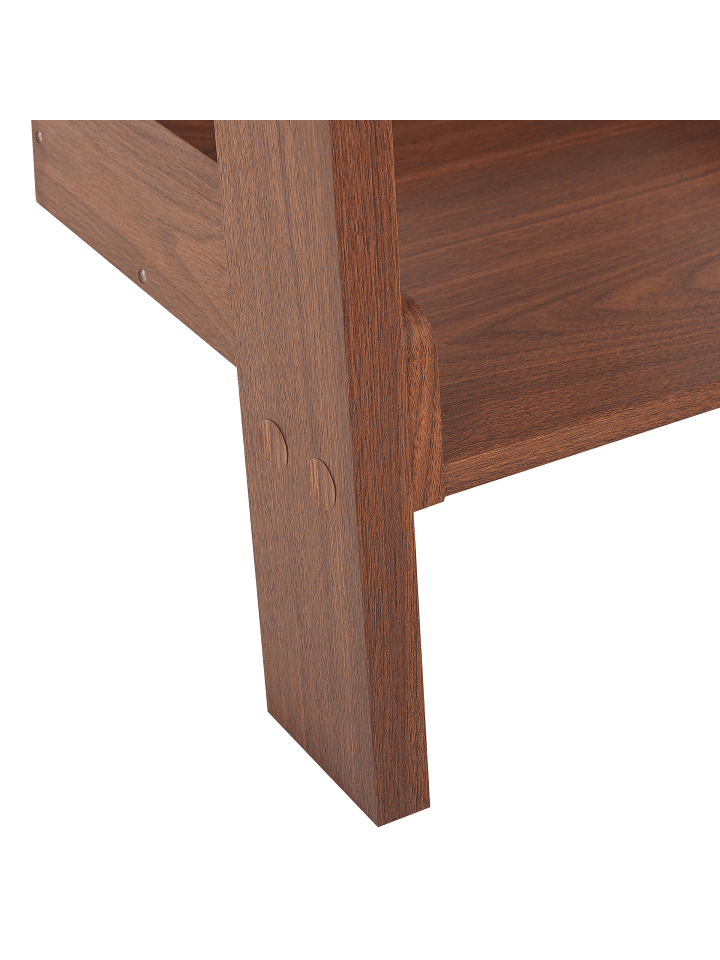 Beliani Bücherregal MOBILE DUO in Dunkler Holzfarbton - (W) 45 x (H) 169 x (L) 43 cm günstig kaufen onesize