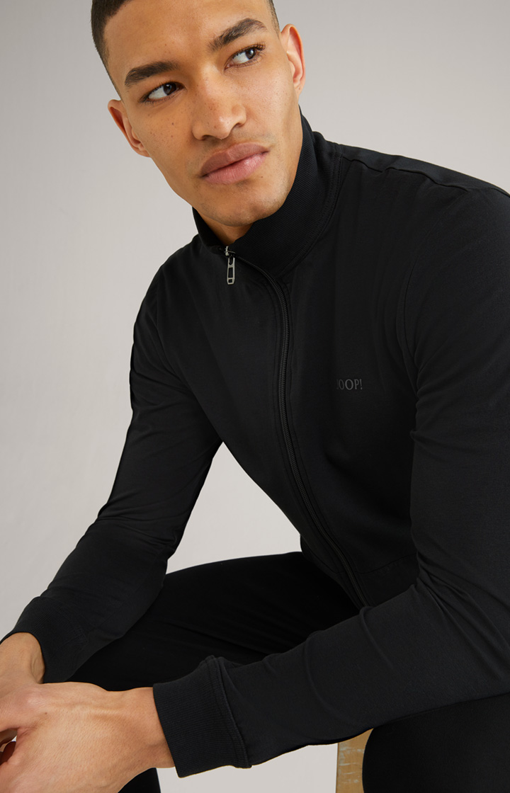 Loungewear Sweatjacke in Schwarz