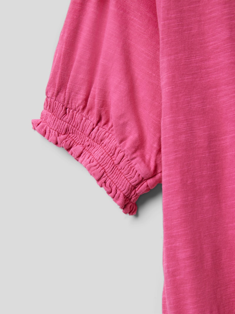 T-Shirt mit elastischen Abschlüssen in pink