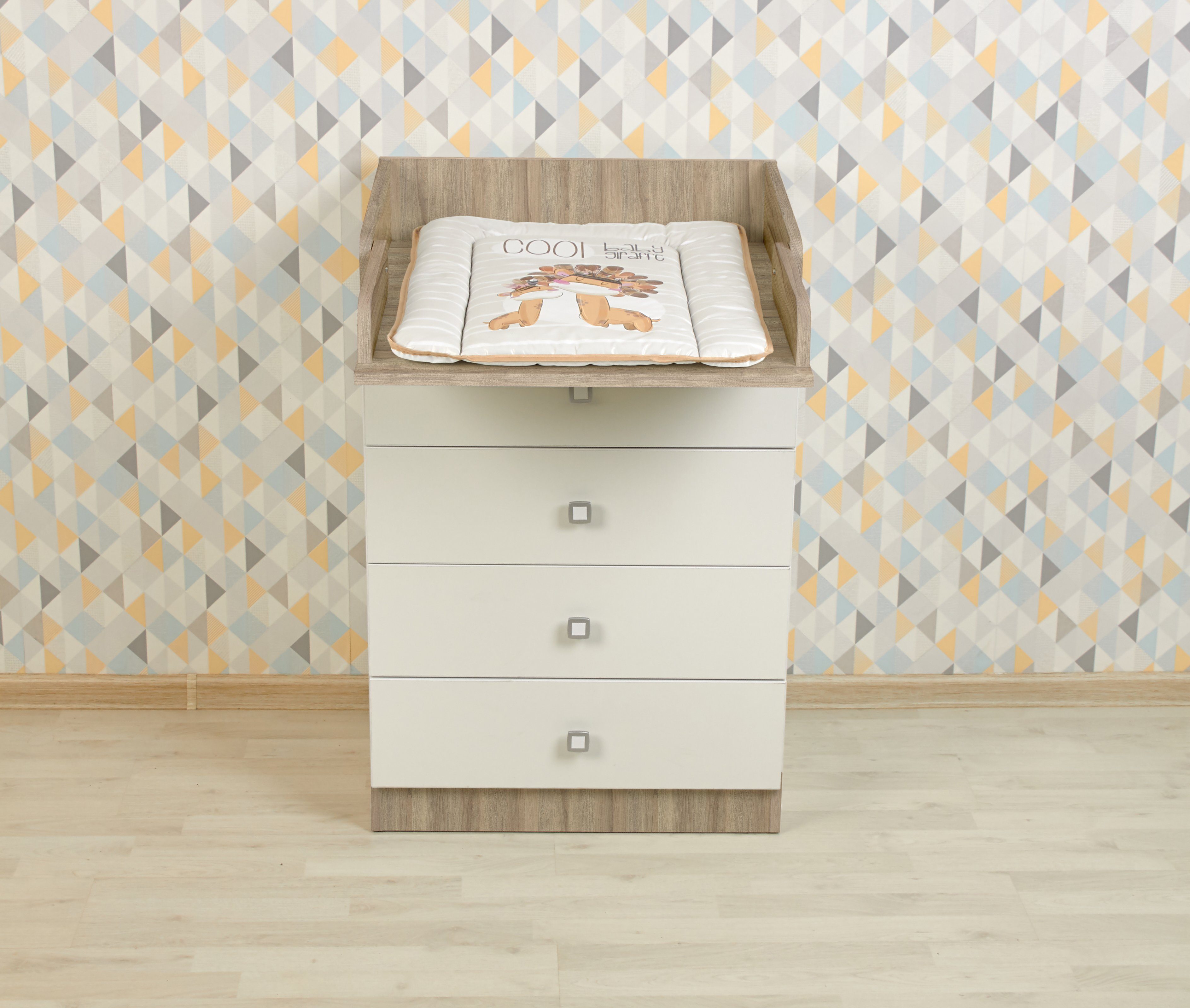 Polini kids Wickelkommode Aufklappbare Wickelkommode Wickeltisch, klappbare Wickelfläche