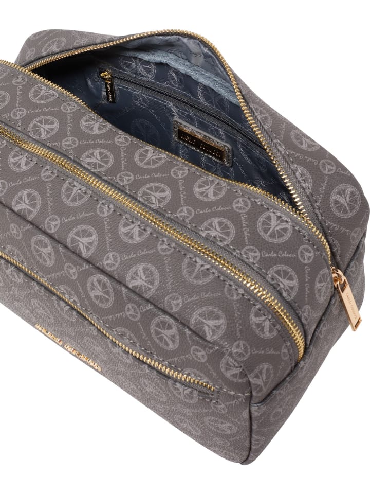 Carlo Colucci Kosmetiktasche Dellantonio in Anthrazit günstig kaufen onesize