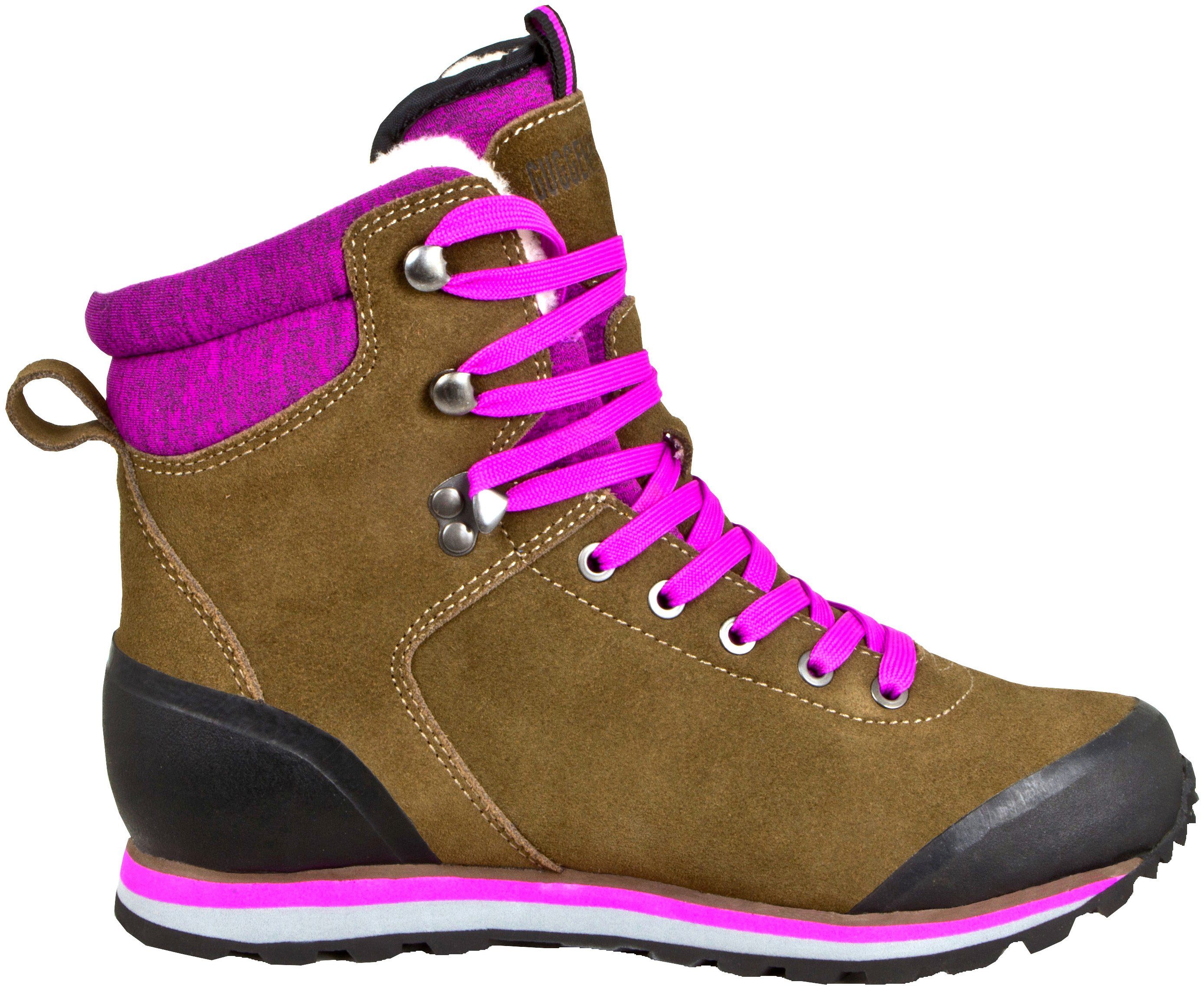 GUGGEN Mountain Damen Winterstiefel Wanderstiefel Wanderschuhe Fellstiefel HPM59 Stiefel Fell warm Schneestiefel Damenwinterstiefel Bergstiefel, Lammfell