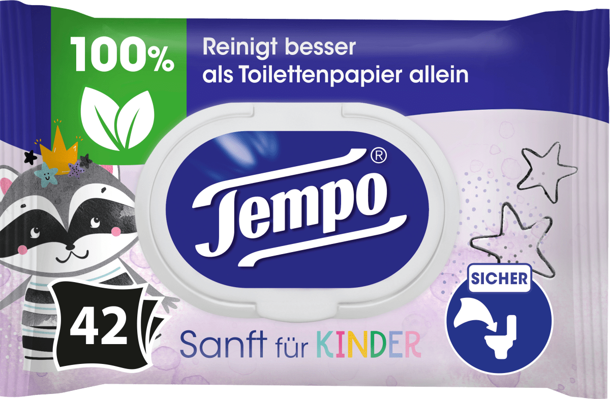 Feuchtes Toilettentücher Sanft für Kinder, 42 St