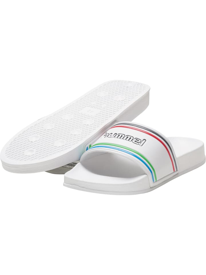 Hummel Hummel Badelatschen Pool Slide Erwachsene in WHITE/MULTICOLOR günstig kaufen 41