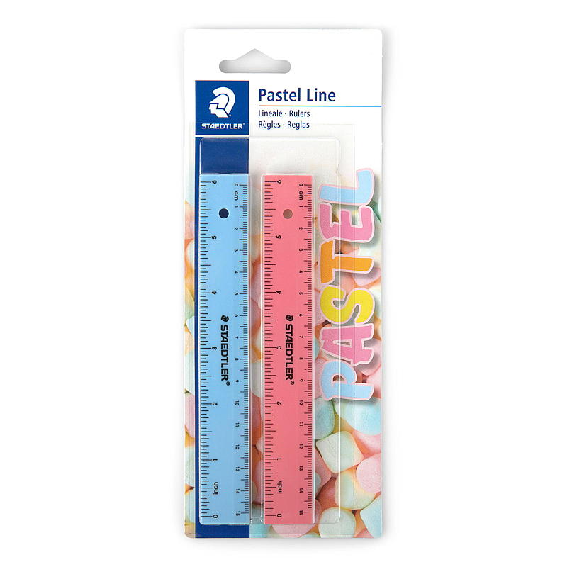 Staedtler Linjal 2-pk Pastel line Staedtler