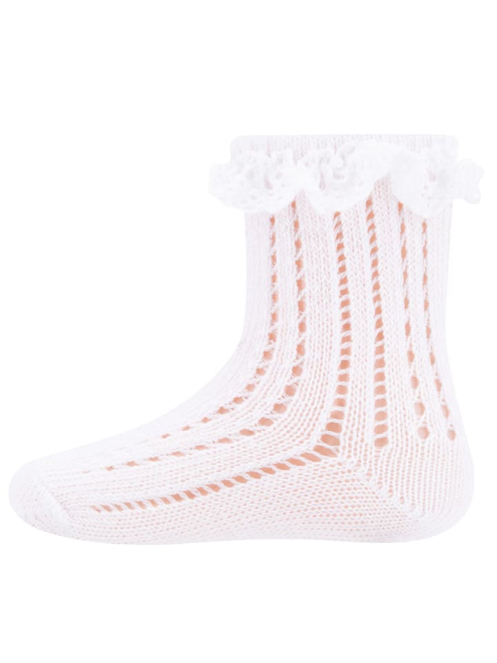 ewers Socken Rüsche in weiß günstig kaufen