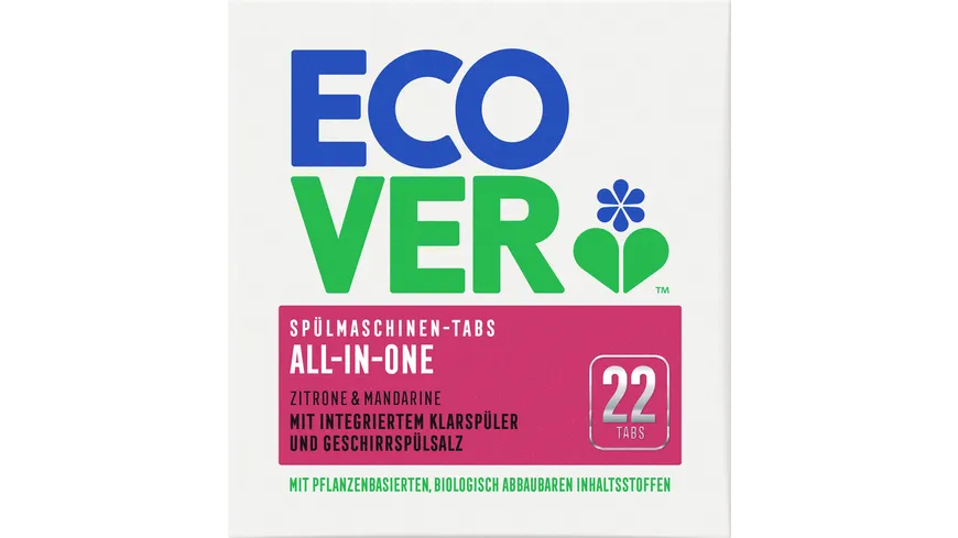 Ecover Tabs Spülmaschine All In One Zitrone