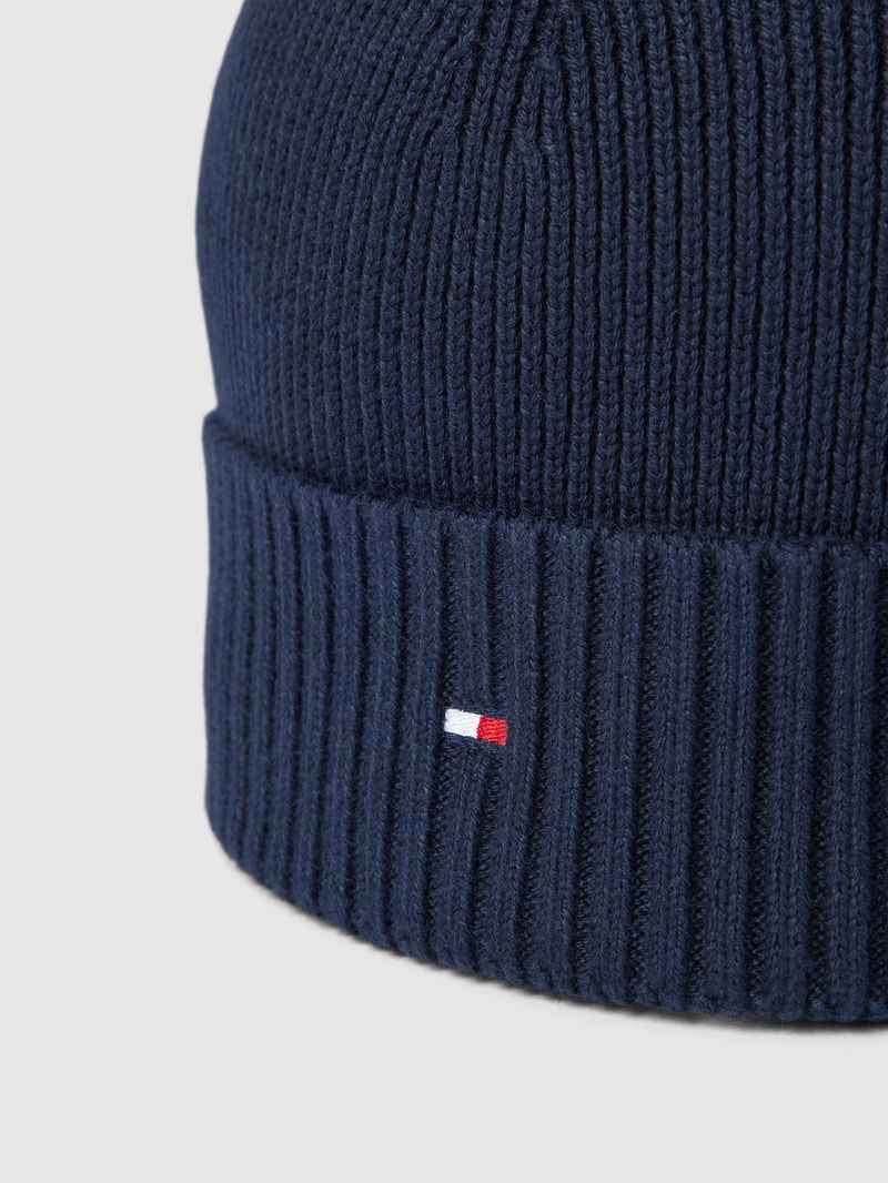 Mütze mit Logo-Stitching in dunkelblau