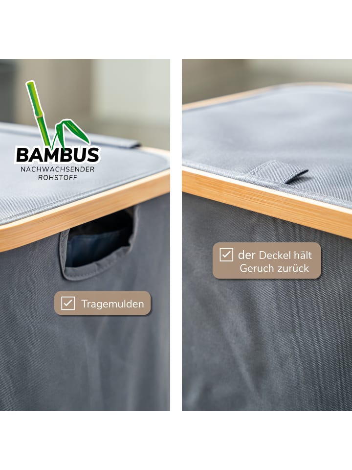 bremermann Wäschesammler 60 Liter grau günstig kaufen onesize
