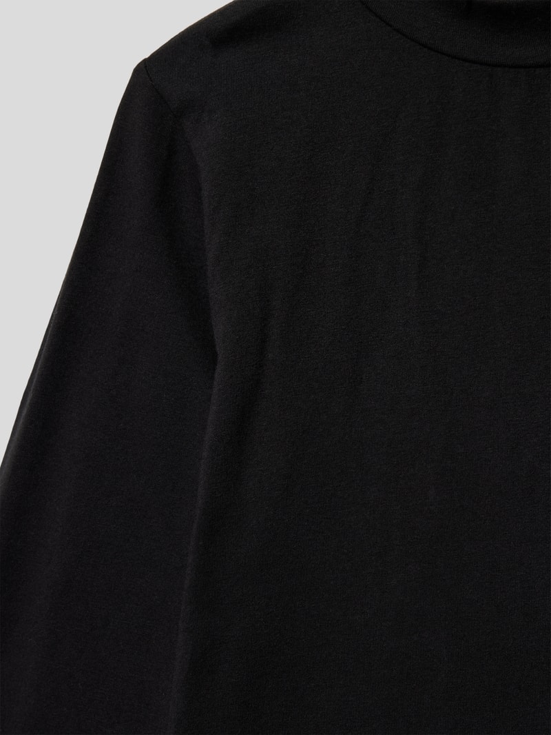 Longsleeve mit Label-Stitching in schwarz