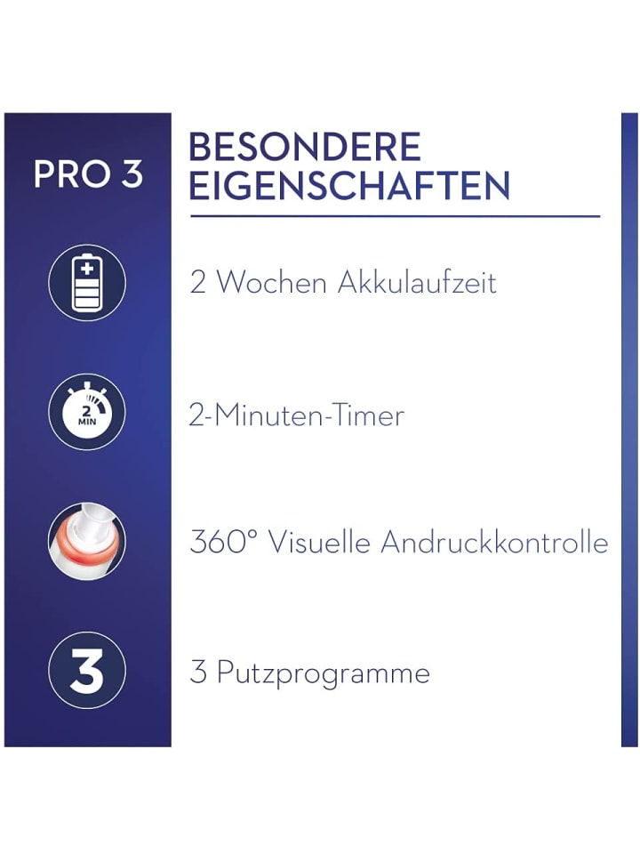 Oral-B Pro 3 3000 Cross Action in Blau günstig kaufen Anzahl: 1 Set