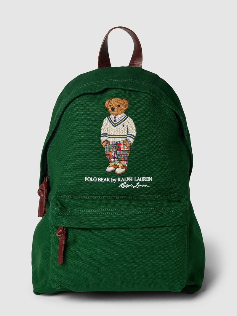 Rucksack mit Label-Stitching in grün