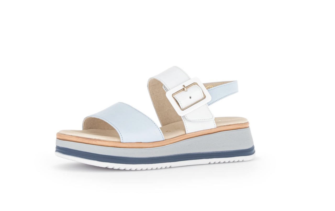 GABOR Komfort Sandalen blau Plateau Sandale