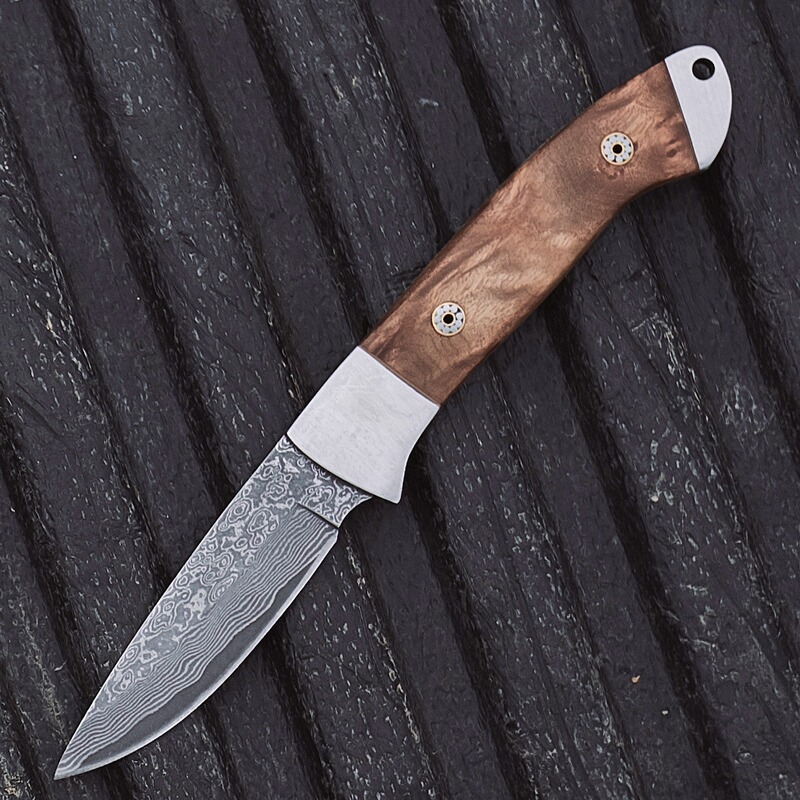 Parforce Messer Damast/Wurzelholz