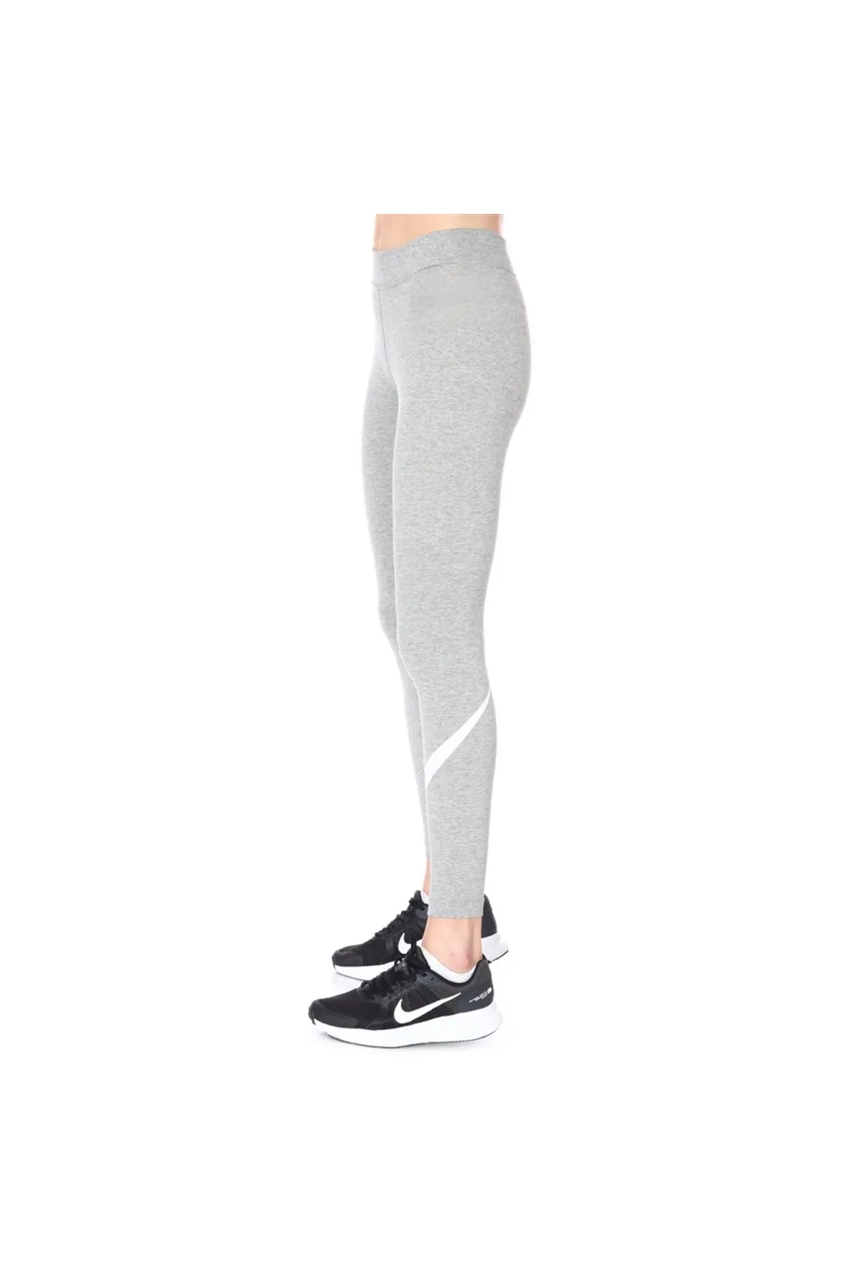 Nike  Sport-Leggings - Grau - Mittlerer Bund