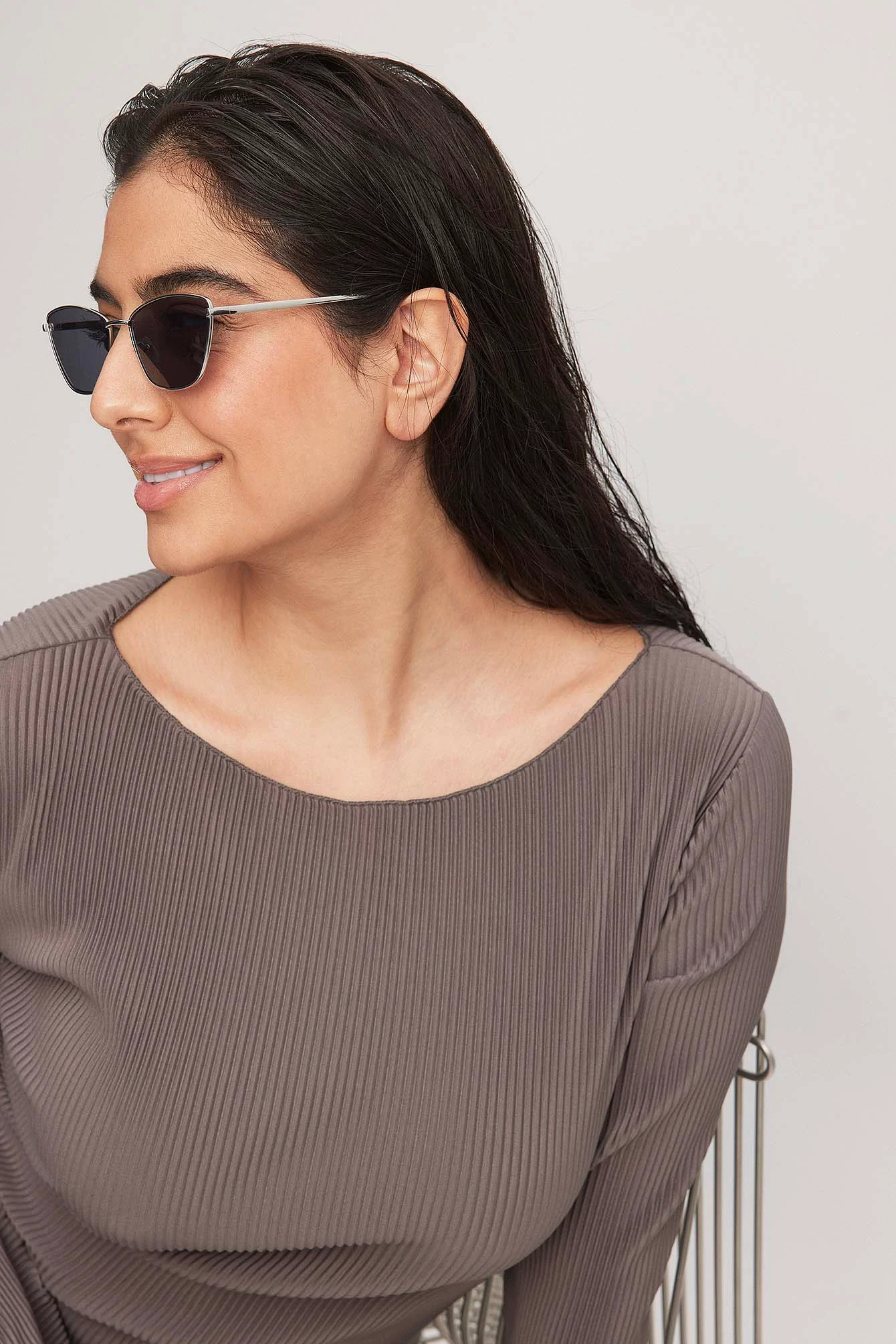 Square Metal Frame Sunglasses