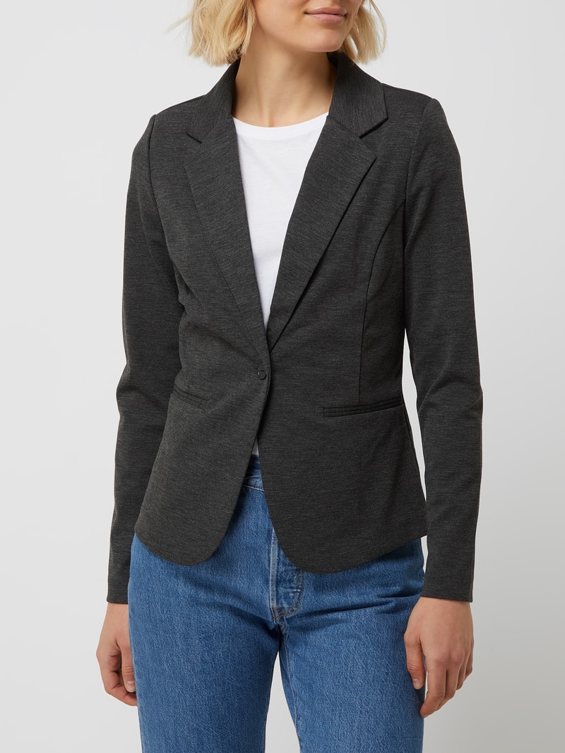 Blazer mit Reverskragen Modell 'Kate' in dunkelgrau