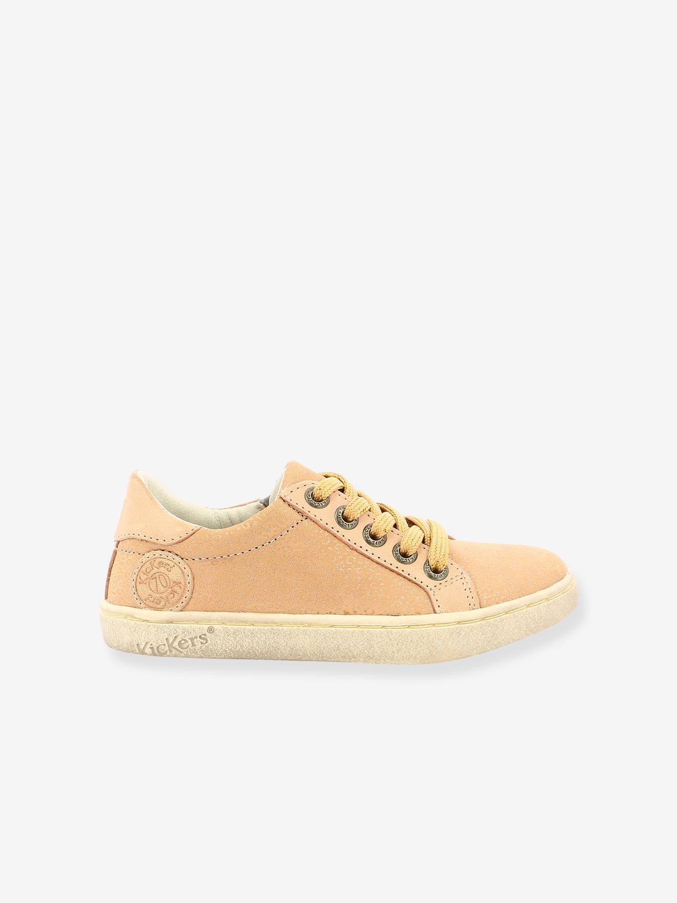 Baskets sneakers cuir fille Lykool KICKERS® rose