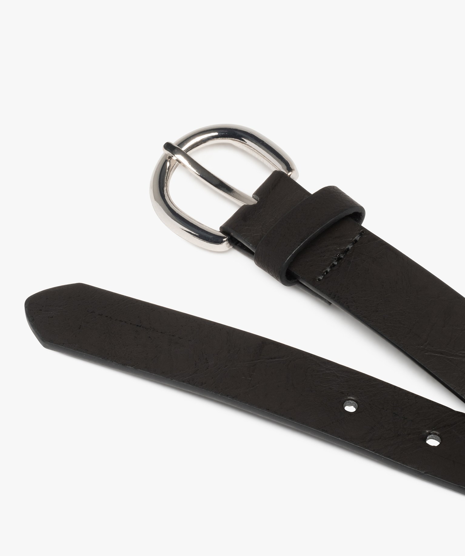 Ceinture avec motifs rosaces perforés fille noir | GEMO