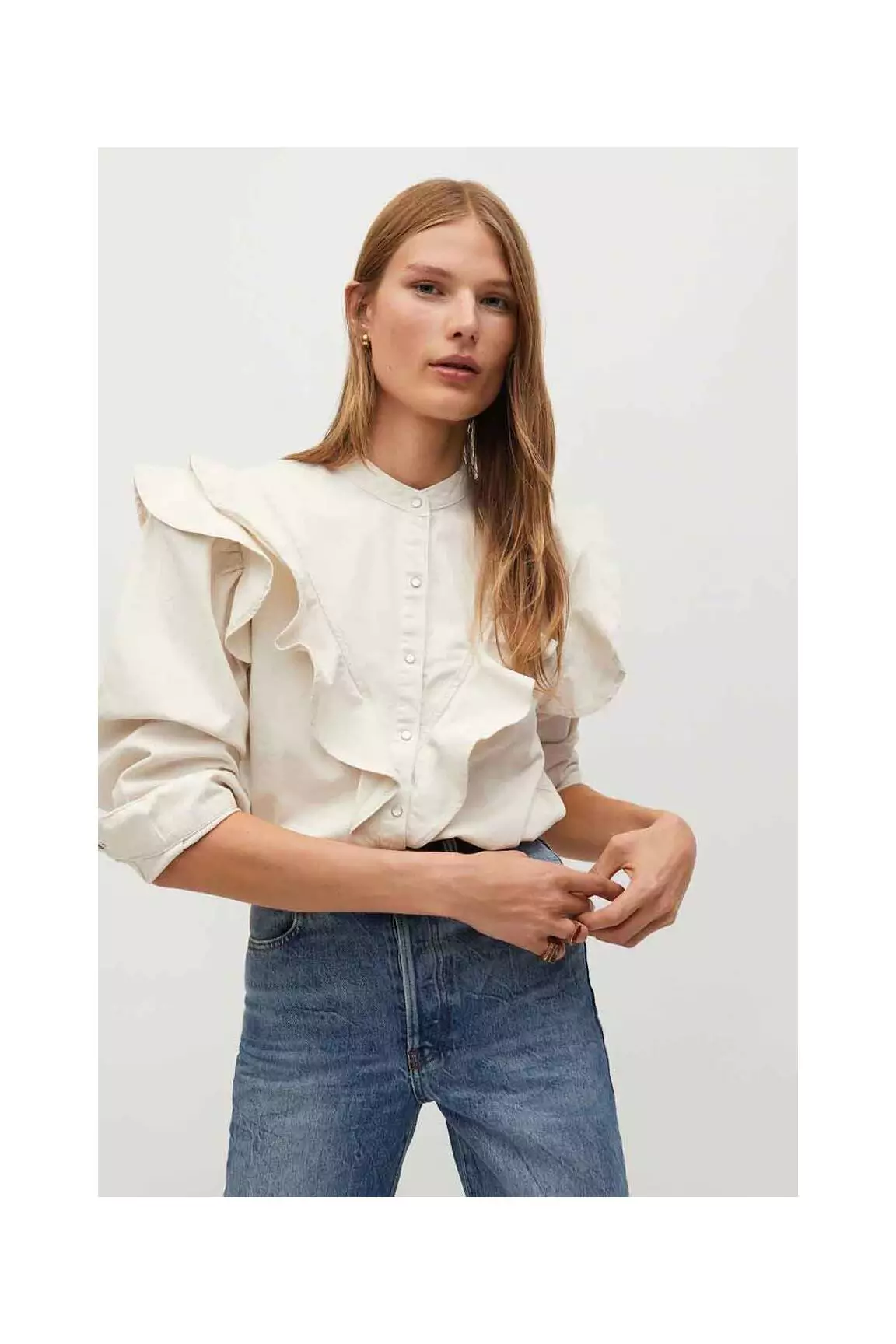Mango Chemisiers Femme couleur beige
