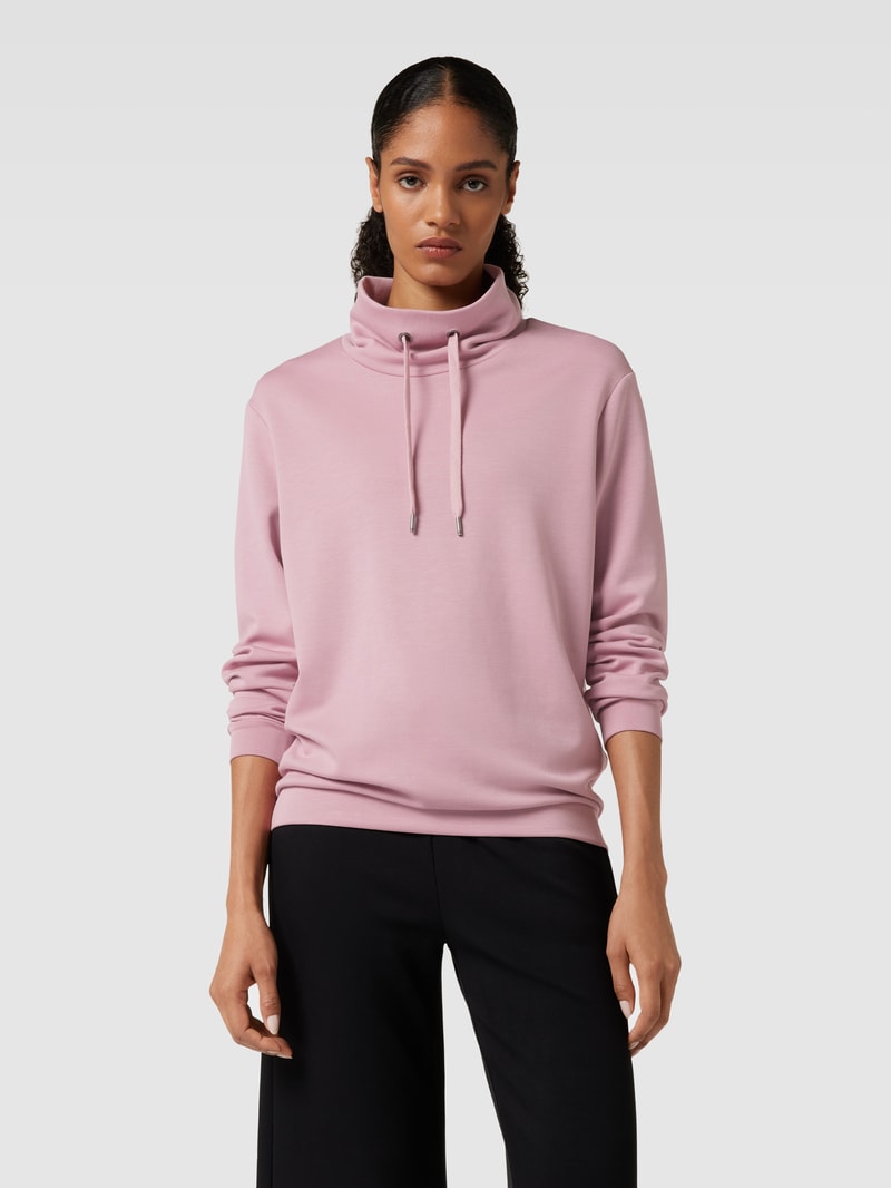 Sweatshirt mit Stehkragen Modell 'Banu' in altrosa