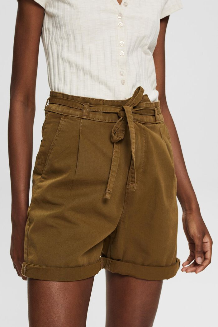 Highwaist-Shorts aus 100% Pima-Baumwolle