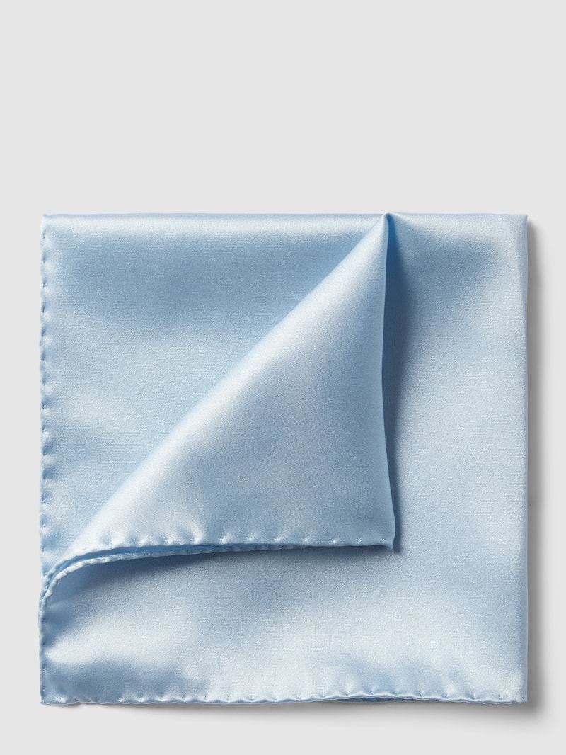 Einstecktuch aus reiner Seide in bleu