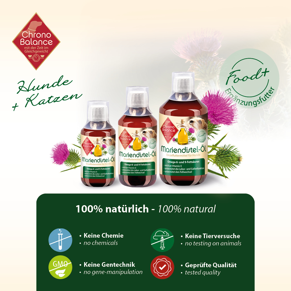 ChronoBalance Ergänzungsfutter & Aufzucht ChronoBalance natürliches Mariendistelöl 100 ml