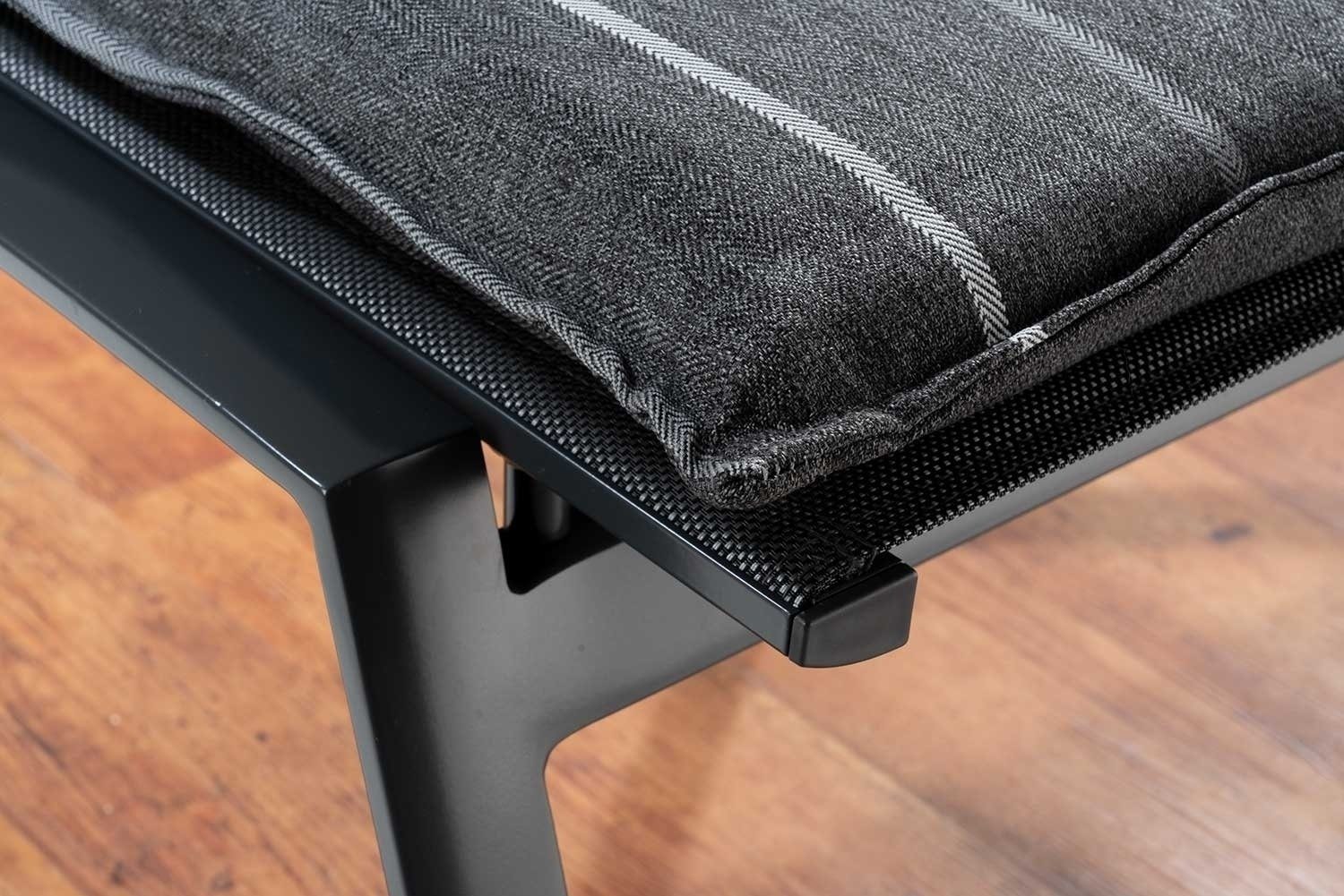 GO-DE Polsterauflage OVENA, B 50 x L 108 cm, Schwarz, 6er Set, (Set, 6 St), Gartenstuhlauflagen für Mittellehnstühle